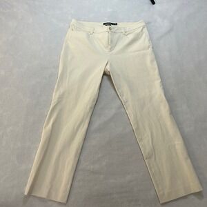Lauren Ralph Lauren Adelle Cream Straight Leg Pants Womens 12P Off White Petite